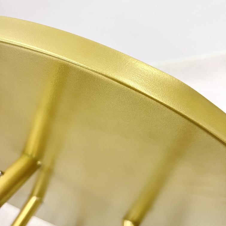 Beistelltisch Test3 | Runder Spiegeltisch, Tablettisch, Wohnzimmer, Gold-Finish, Metallgestell, Moder 